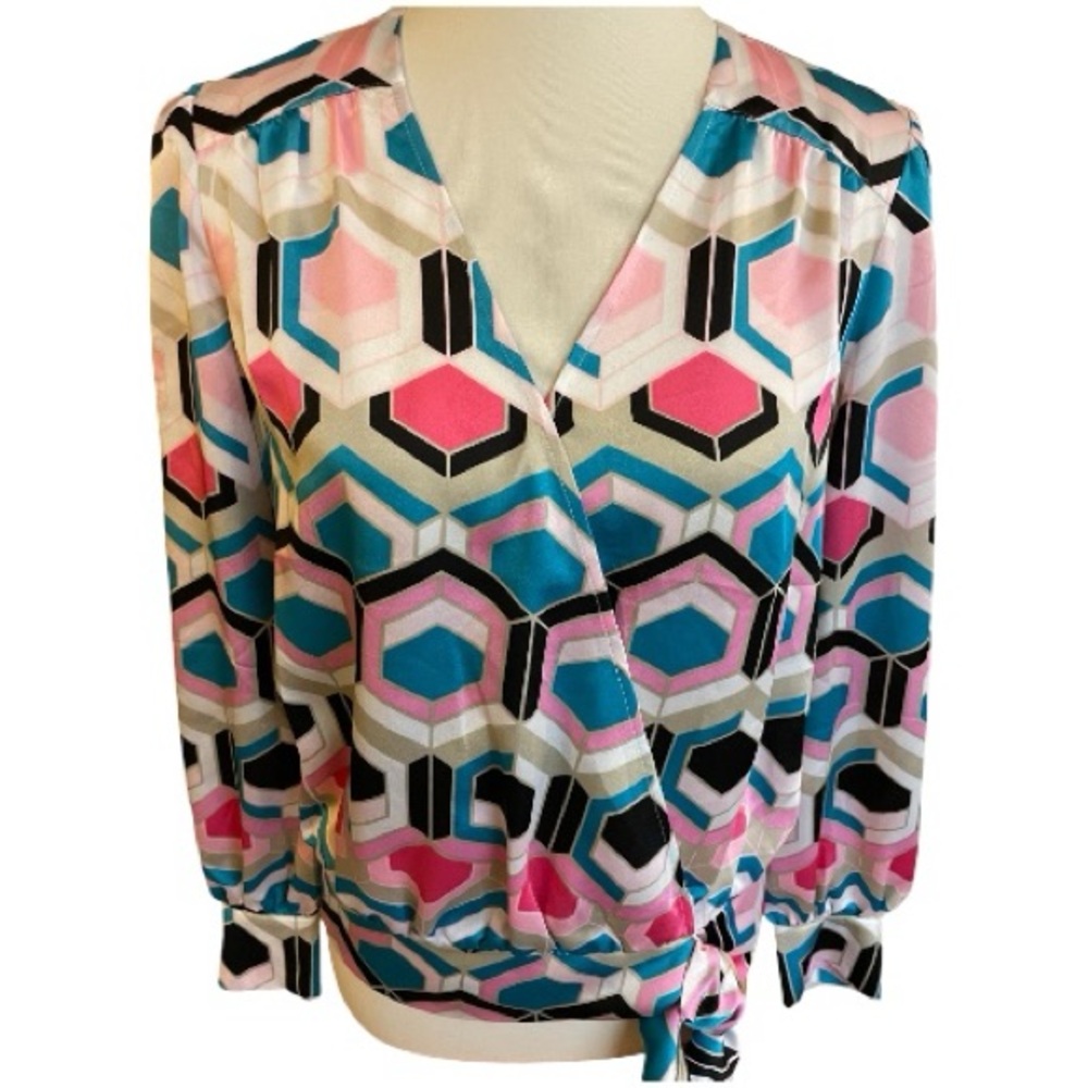 INC International Concepts Cross-front Tie Blouse NWT